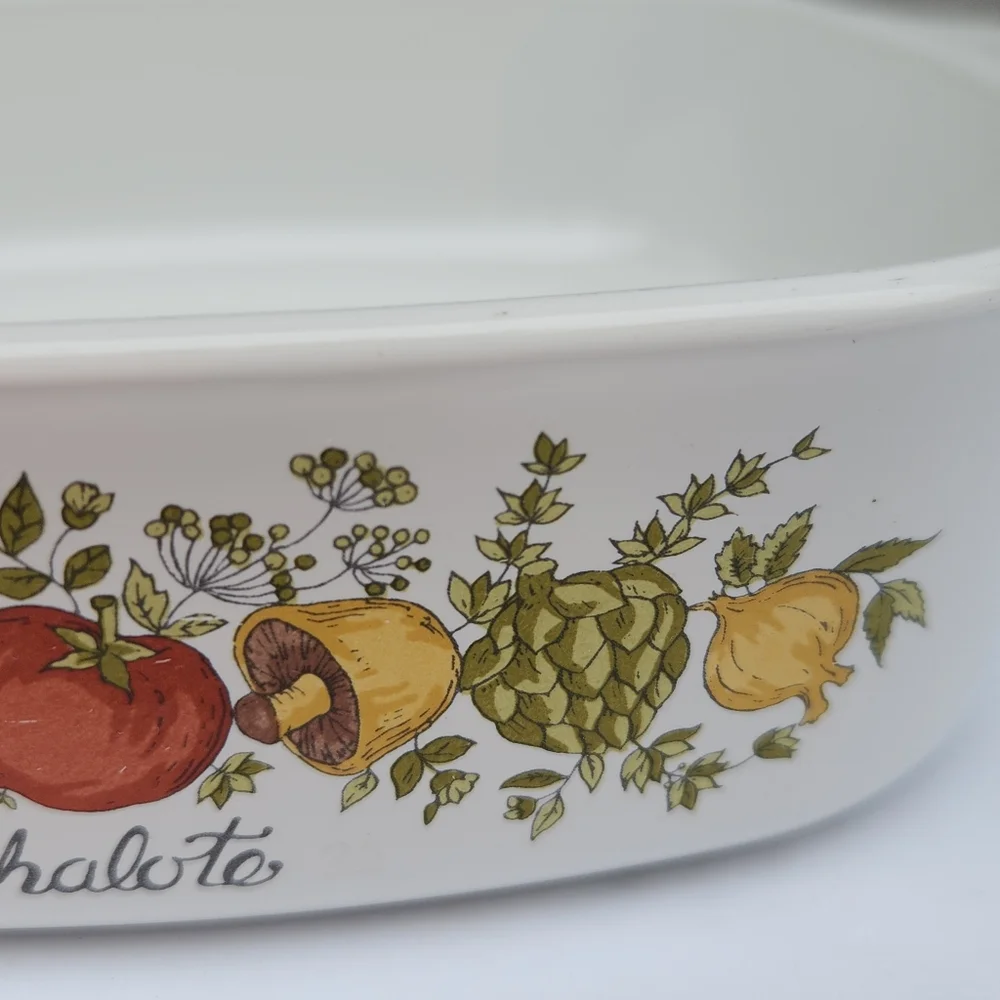 Vintage Corningware Spice of Life L'Echalote 1 Quart Casserole Dish A-1-B